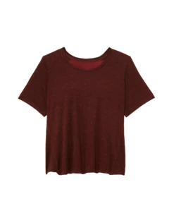 Marika Paprika Tee With Mesh Back Detail | Burgundy