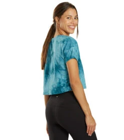 Marika Tie Dye Boxy Crop -Marika 6948895555752 bluesprucespiraltiedye 3a
