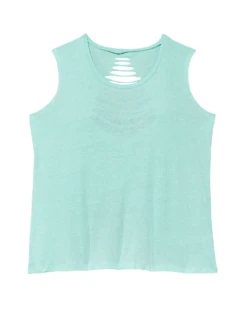 Marika Harissa Tank With Open Back | Light Blue