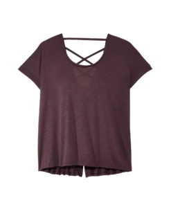 Marika Costus Tee With Back Detail | Purple