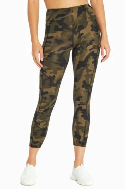 Marika High Rise Side Pocket Ankle Legging - Olive Grove -Marika MLL1145A3SC.32521