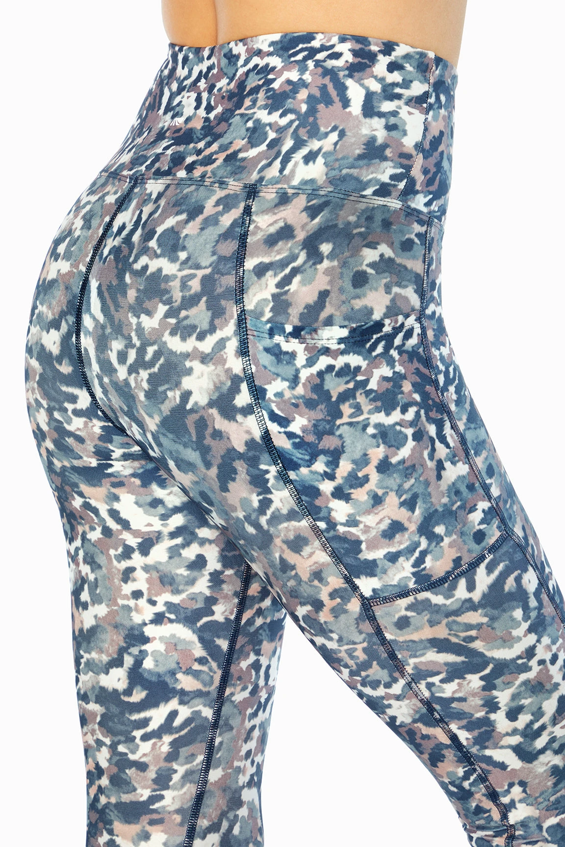 Marika High Rise Side Pocket Ankle Legging - Elderberry Ikat Camo 4 Marika High Rise Side Pocket Ankle Legging - Elderberry Ikat Camo - Image 2