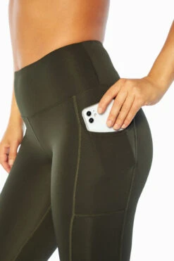 Marika High Rise Side Pocket Ankle Legging - Rosin Green -Marika MLL1145A 3I6.8714