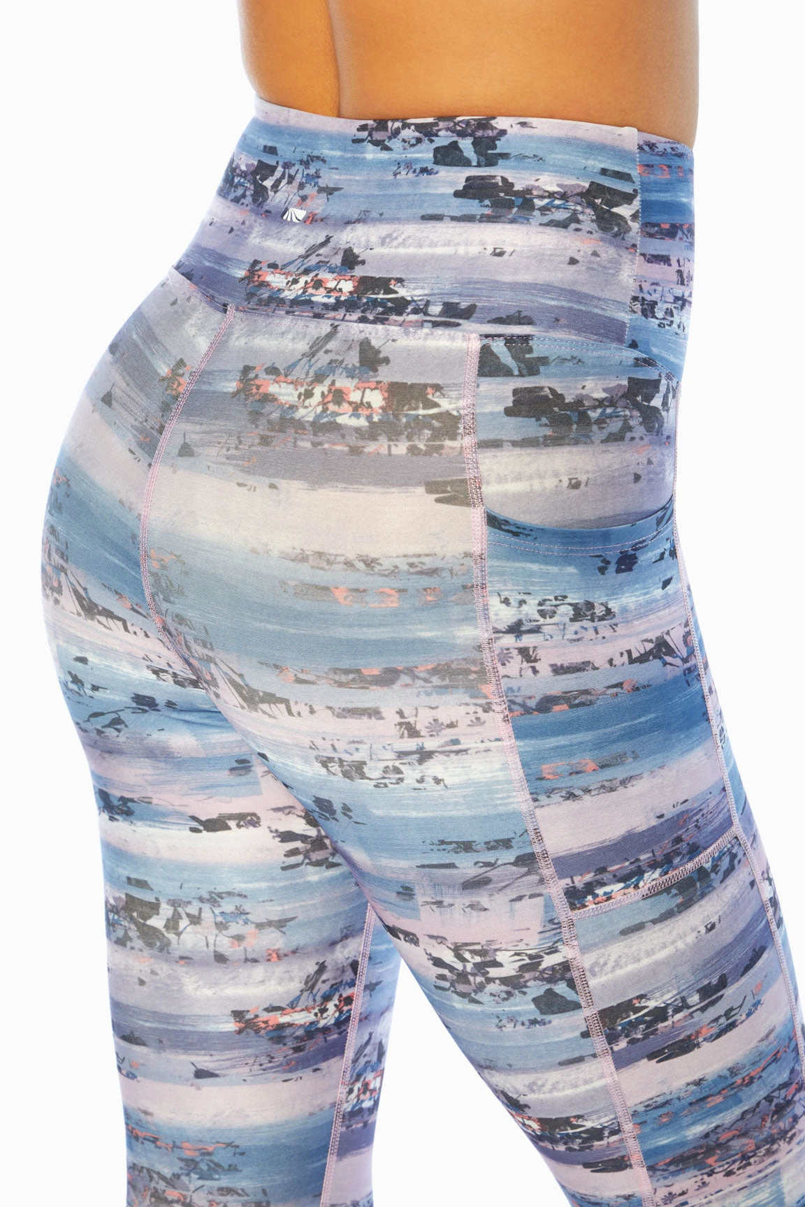 Marika High Rise Side Pocket Ankle Legging - Heron Distressed Floral 4 Marika High Rise Side Pocket Ankle Legging - Heron Distressed Floral - Image 2