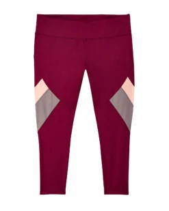 Marika Devoe Leggings | Burgundy / Peach