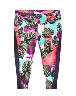 Marika Dyer Capri Tights | Magenta / Navy