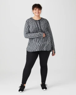 Marika Phoebe Space-Dyed Hoodie | Black