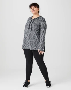 Marika Phoebe Space-Dyed Hoodie | Black -Marika eacc9b44a75c9e42650a8e15180150b9d4af7749