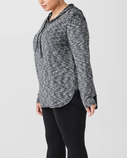 Marika Phoebe Space-Dyed Hoodie | Black -Marika f4a68880df550b186e33fd02fdfa39a92bcde3e1